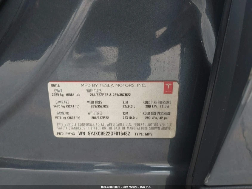 Tesla Model X 75D AWD, снимка 9 - Автомобили и джипове - 55893480