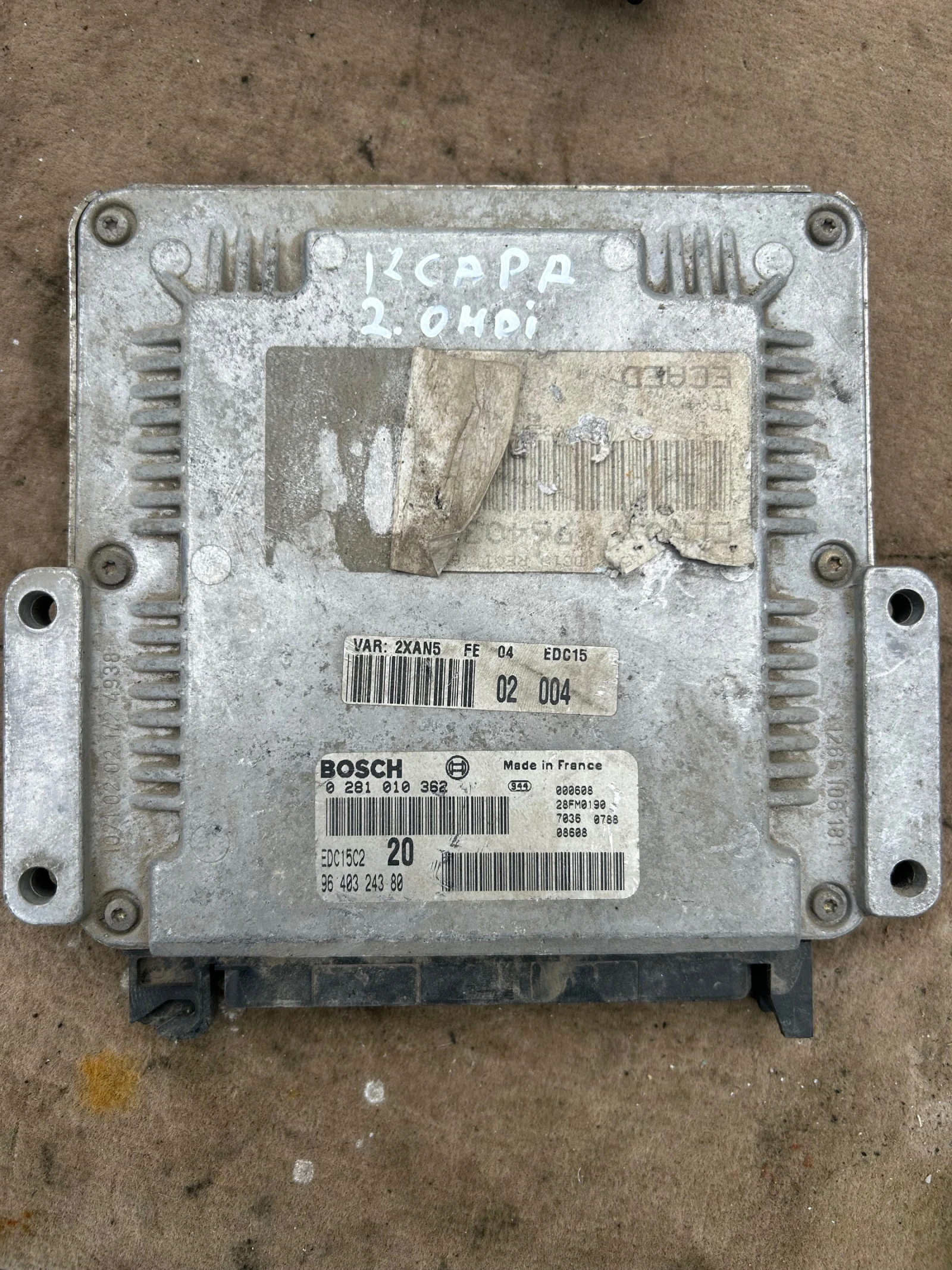 0281010362 компютър двигател CITROEN 2.0HDI 9640324380