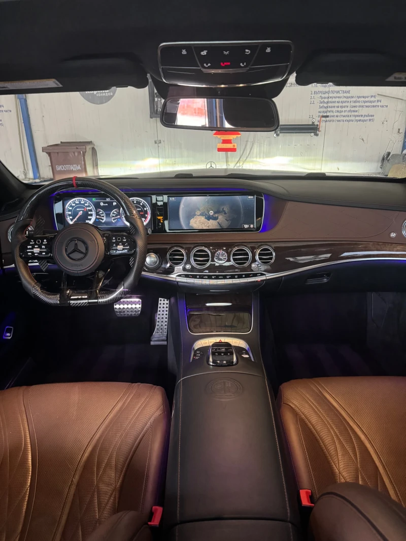 Mercedes-Benz S 63 AMG 4-MATIC* LONG* NIGHT VISION* ЛИЗИНГ, снимка 9 - Автомобили и джипове - 53123208