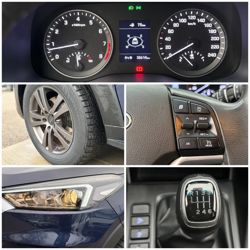 Hyundai Tucson 38Хил.КМ* КАМЕРА* ПАРКТРОНИК* 6СКОР* АВТОПИЛОТ, снимка 16 - Автомобили и джипове - 53191271