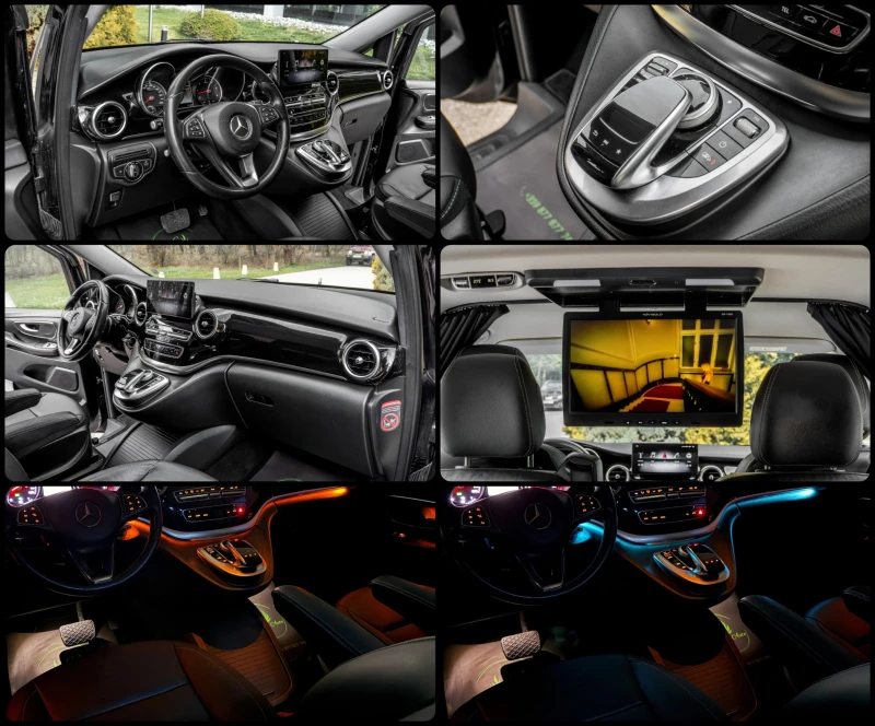 Mercedes-Benz V 220 d* EXTRA-LONG* TV* BUSINESS CLASS* LUXURY* LED, снимка 17 - Бусове и автобуси - 53599728