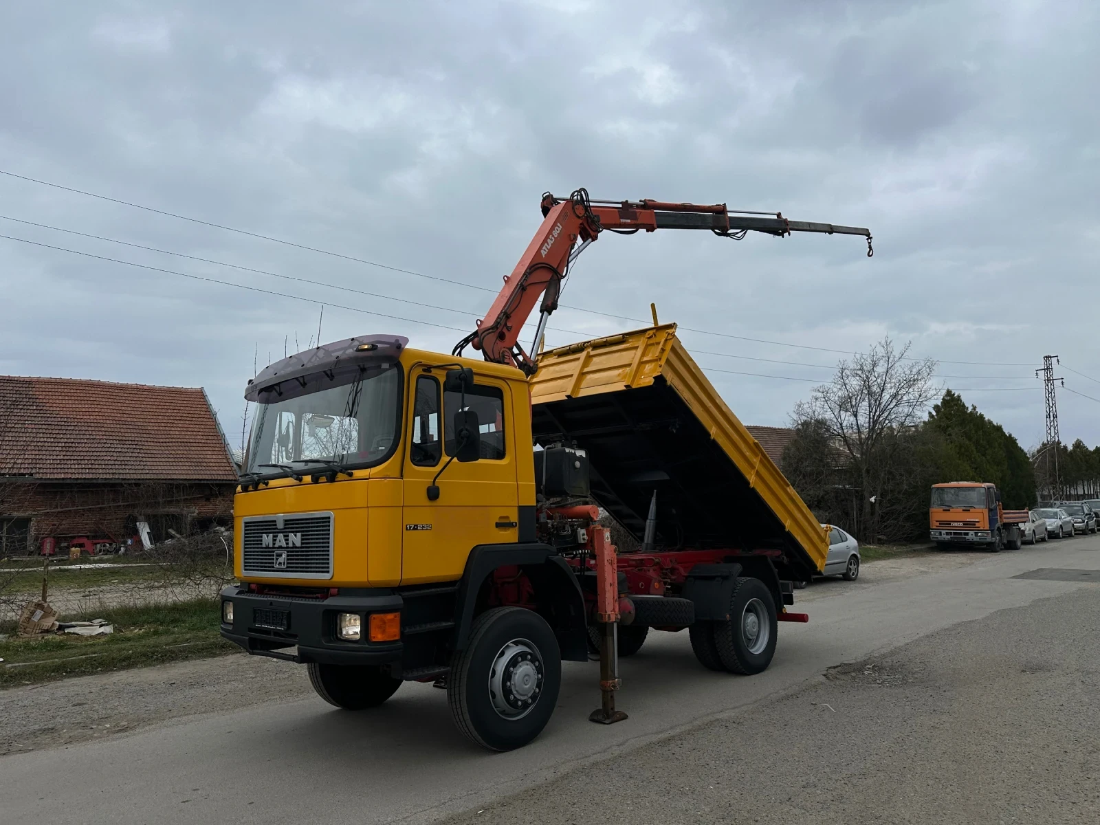 Man 17.232 4x4* Тристранен самосвал* Atlas 80.1* Топ състояни