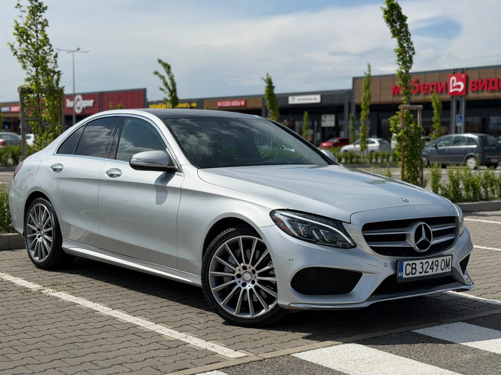 Mercedes-Benz C 400 4МATIC AMG ВЪЗДУХ/BURMESTER/HEAD UP/ОБДУХВАНЕ, снимка 9 - Автомобили и джипове - 54574967