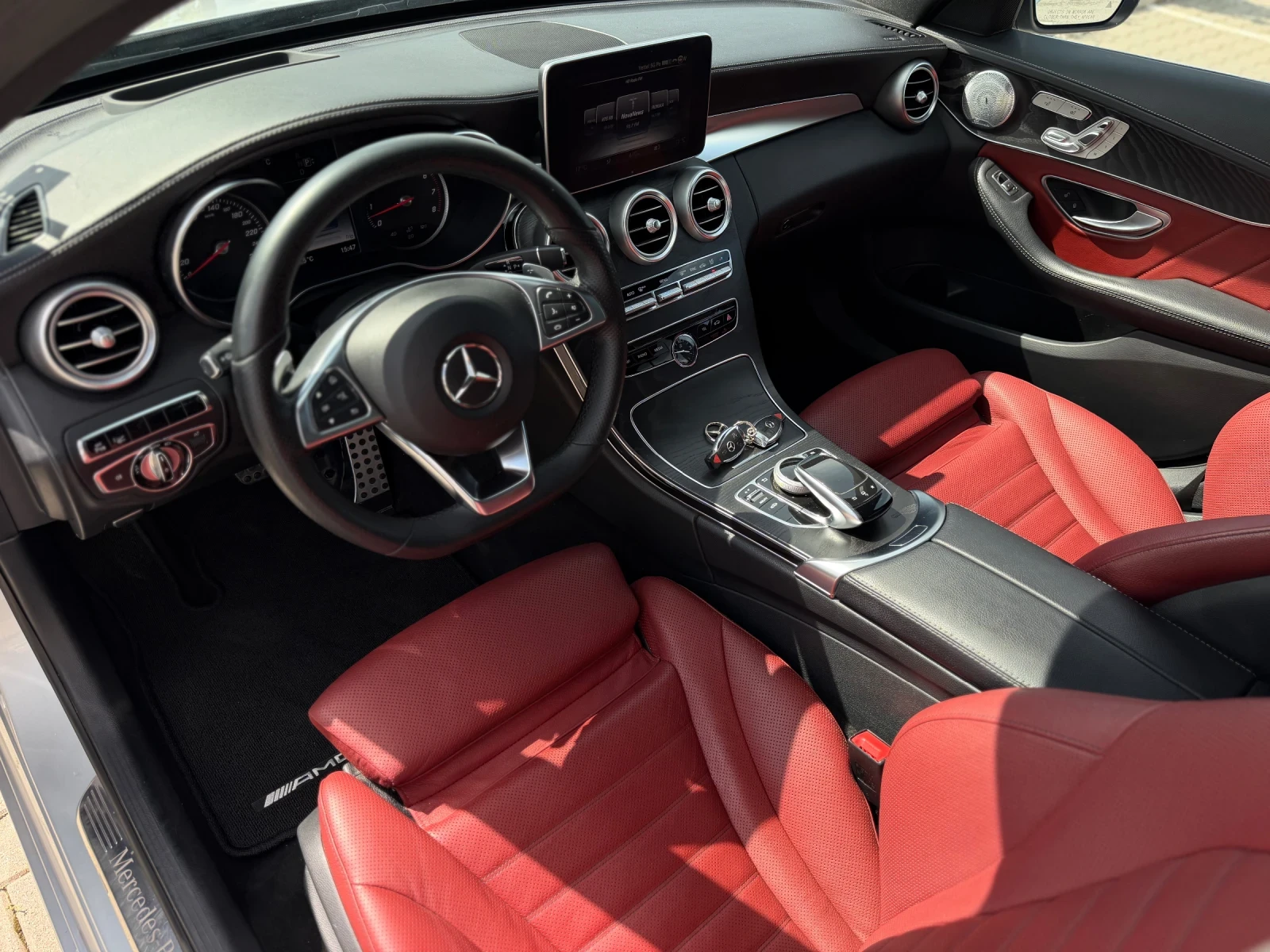 Mercedes-Benz C 400 4МATIC AMG ВЪЗДУХ/BURMESTER/HEAD UP/ОБДУХВАНЕ, снимка 12 - Автомобили и джипове - 54574967