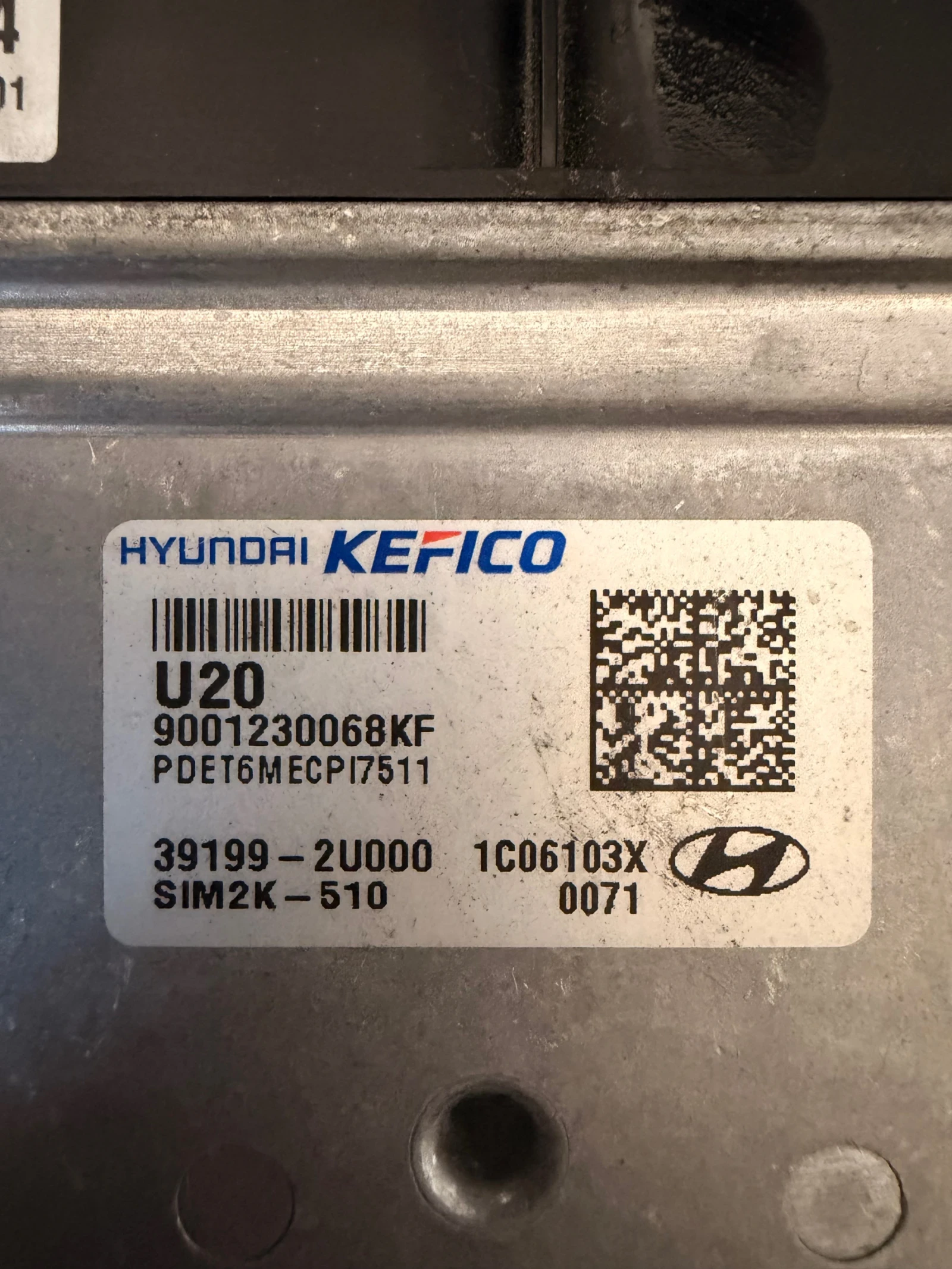 39199-2U000 �������� �������� HYUNDAI TUCSON 1.6CRDI 2020 SIM2K-510 | Mobile.bg � ����������� 2