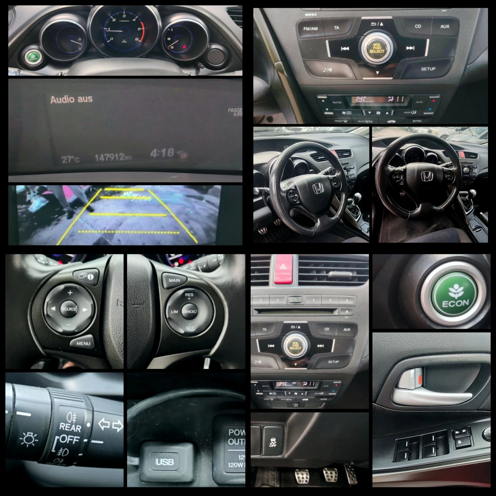 Honda Civic 2.2i-DTEC/SITI, снимка 12 - Автомобили и джипове - 54828185