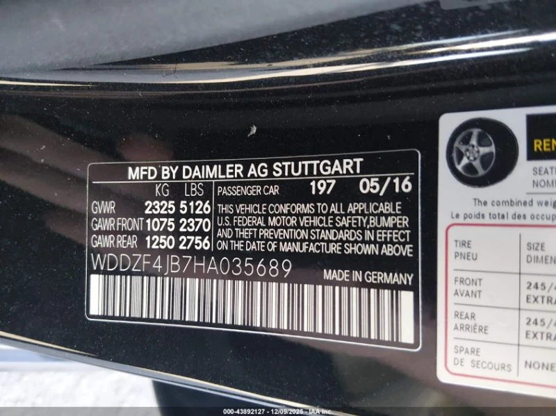 Mercedes-Benz E 300 2.0L I-4 DI, DOHC, VVT, TURBO, 241HP Rear Wheel, снимка 14 - Автомобили и джипове - 53574617