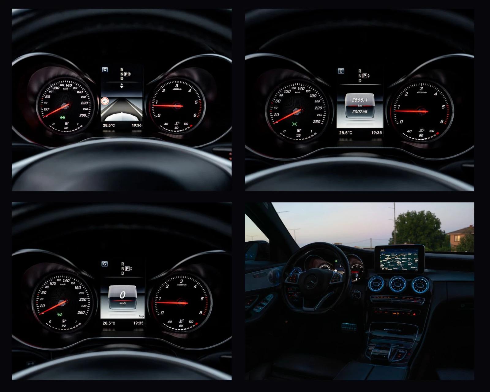 Mercedes-Benz C 220 AMG* Head-Up* Burmester* Ambient, снимка 15 - Автомобили и джипове - 55991821