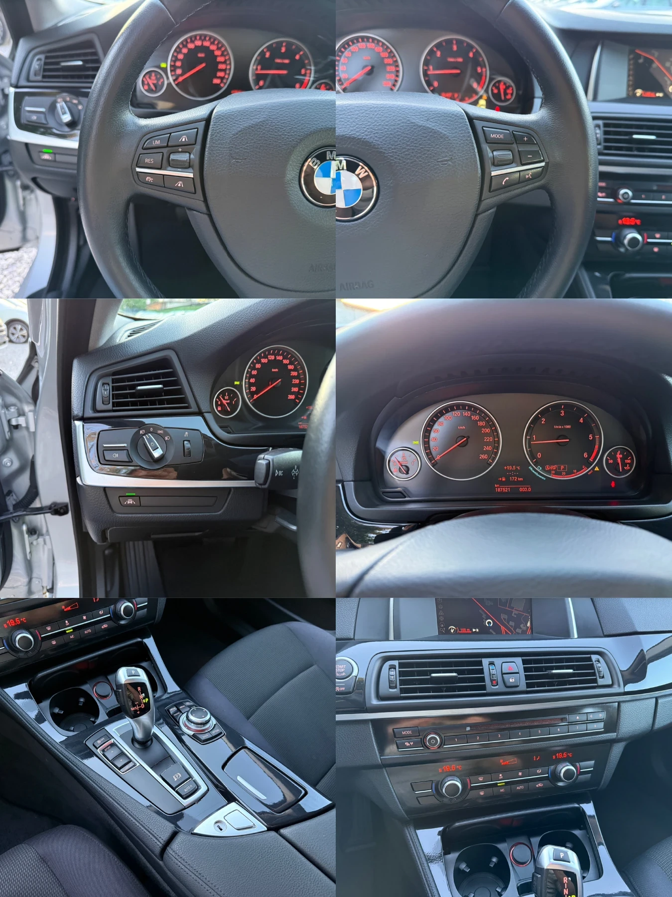 BMW 520 D/184hp/Face/Седан/Обслужена Вериги+ Лагери+ Турбо, снимка 14 - Автомобили и джипове - 54556371