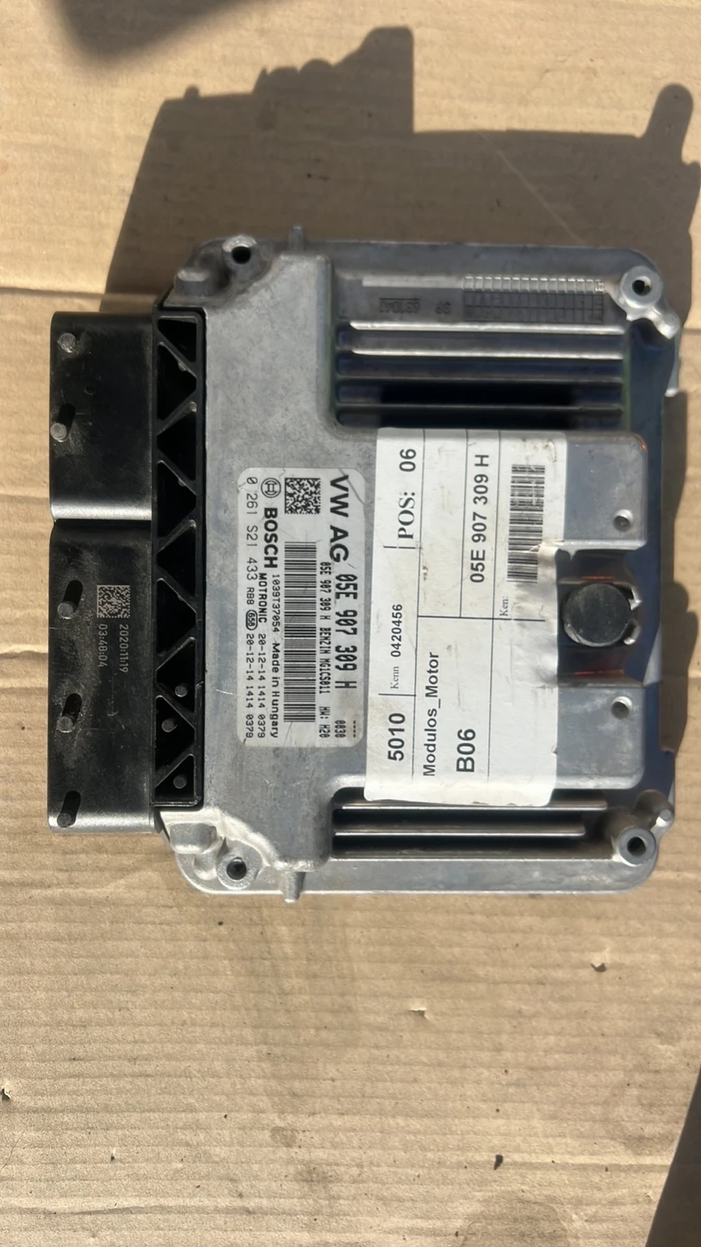 05E 907 309 H   VW T-ROC 1.5 TSI Bosch 0 261 S21 433  05E907309H | Mobile.bg   2