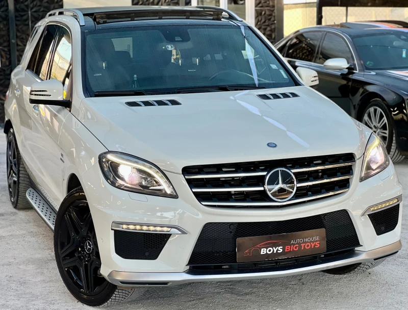 Mercedes-Benz ML 63 AMG БялаПЕРЛА* Обдухване* Печка* Панорама* harman/kard