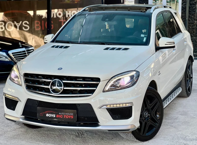 Mercedes-Benz ML 63 AMG БялаПЕРЛА* Обдухване* Печка* Панорама* harman/kard, снимка 2 - Автомобили и джипове - 51907929
