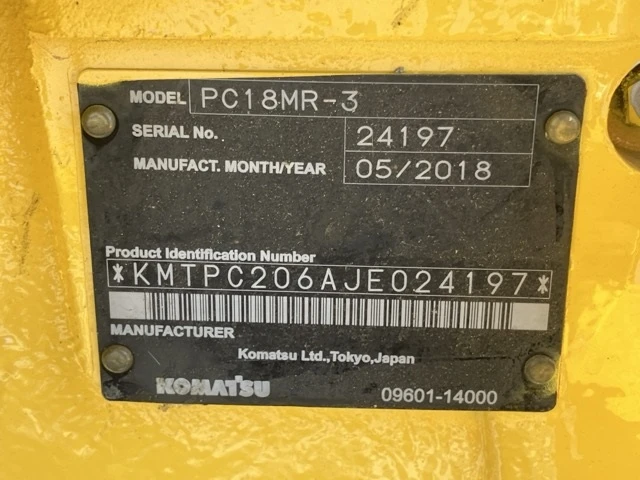 Багер Komatsu PC18MR-3 - РАЗШИРЯЕМИ ВЕРИГИ - ОЧАКВАН 14.04.2026!, снимка 11 - Индустриална техника - 52887415