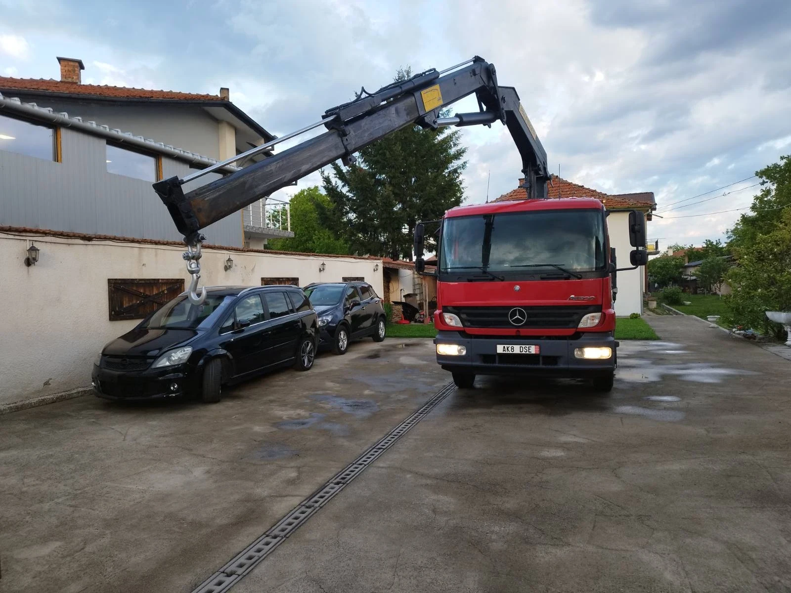 Mercedes-Benz Atego 1222 Тристранен самосвал с Кран , снимка 6 - Камиони - 54711167