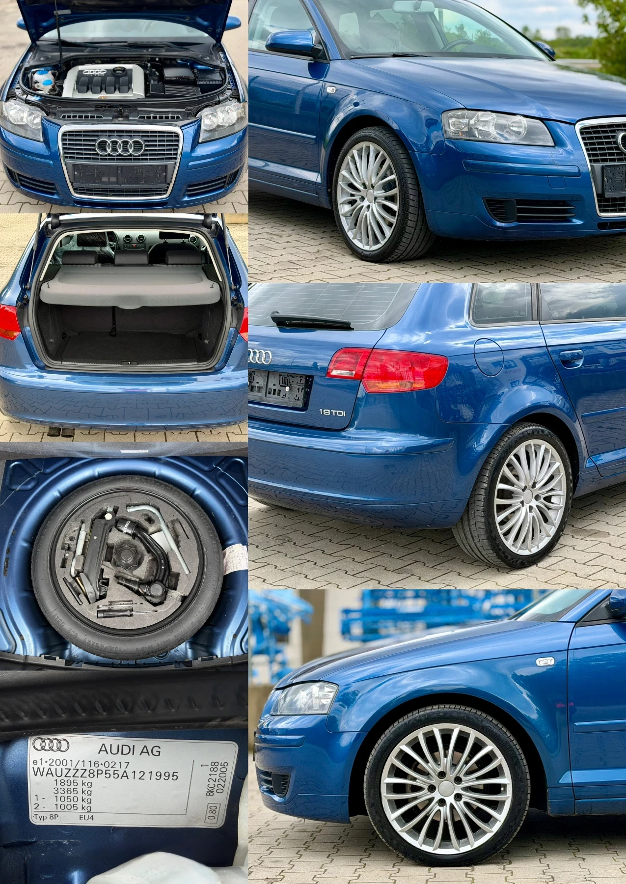 Audi A3 1.9TDi 105к.с * Климатроник* * 1 собственик* , снимка 17 - Автомобили и джипове - 54379069