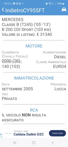 Mercedes-Benz B 200 2200 CDI AUTOMAT - 8998 лв. - 58919470 15