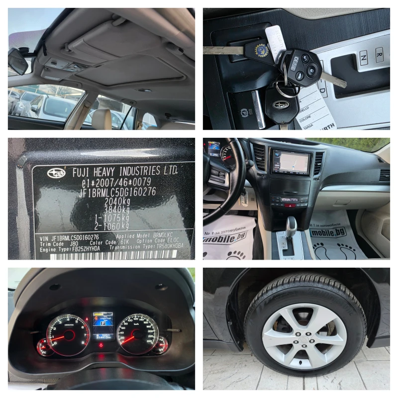 Subaru Outback 2.5 AVTO  GPL AWD , снимка 16 - Автомобили и джипове - 52727252