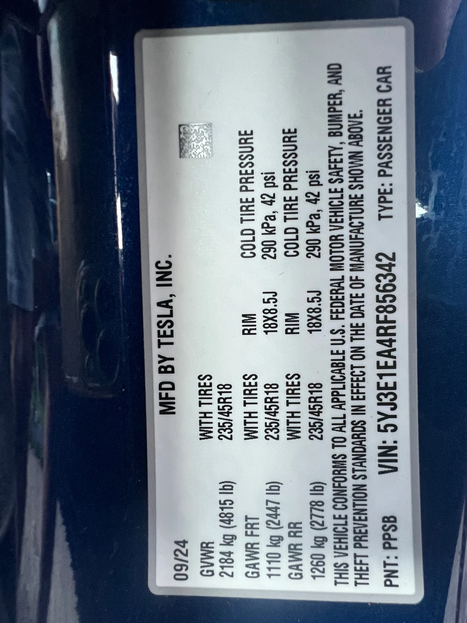 Tesla Model 3 RWD, LFP, снимка 9 - Автомобили и джипове - 55669426