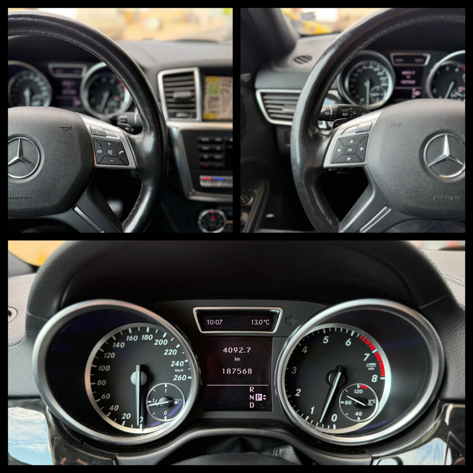 Mercedes-Benz ML 500 6 МЕСЕЦА ГАРАНЦИЯ/408к.с. AMG Pack/Панорама, снимка 11 - Автомобили и джипове - 54574326