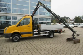 VW Crafter 50, 2, 5 TDI, Кран HIAB 033+ Кран+ Щипка, Самосва, снимка 4