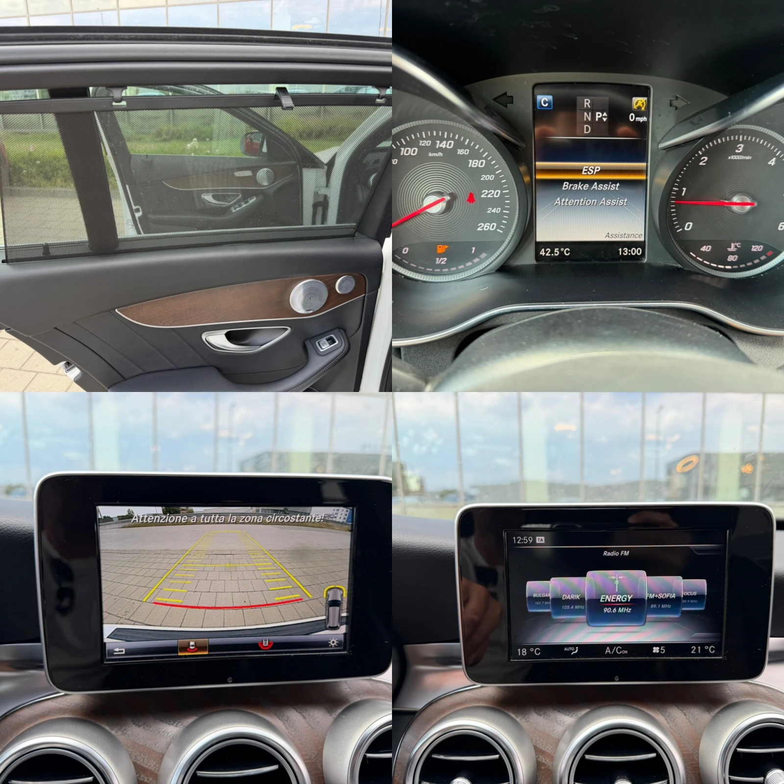 Mercedes-Benz C 250 AMG-4MATIC-ДИСТРОНИК-KEY-GO-ПОДГРЕВ-BURMASTER-ЕЛ.Б, снимка 14 - Автомобили и джипове - 55595752