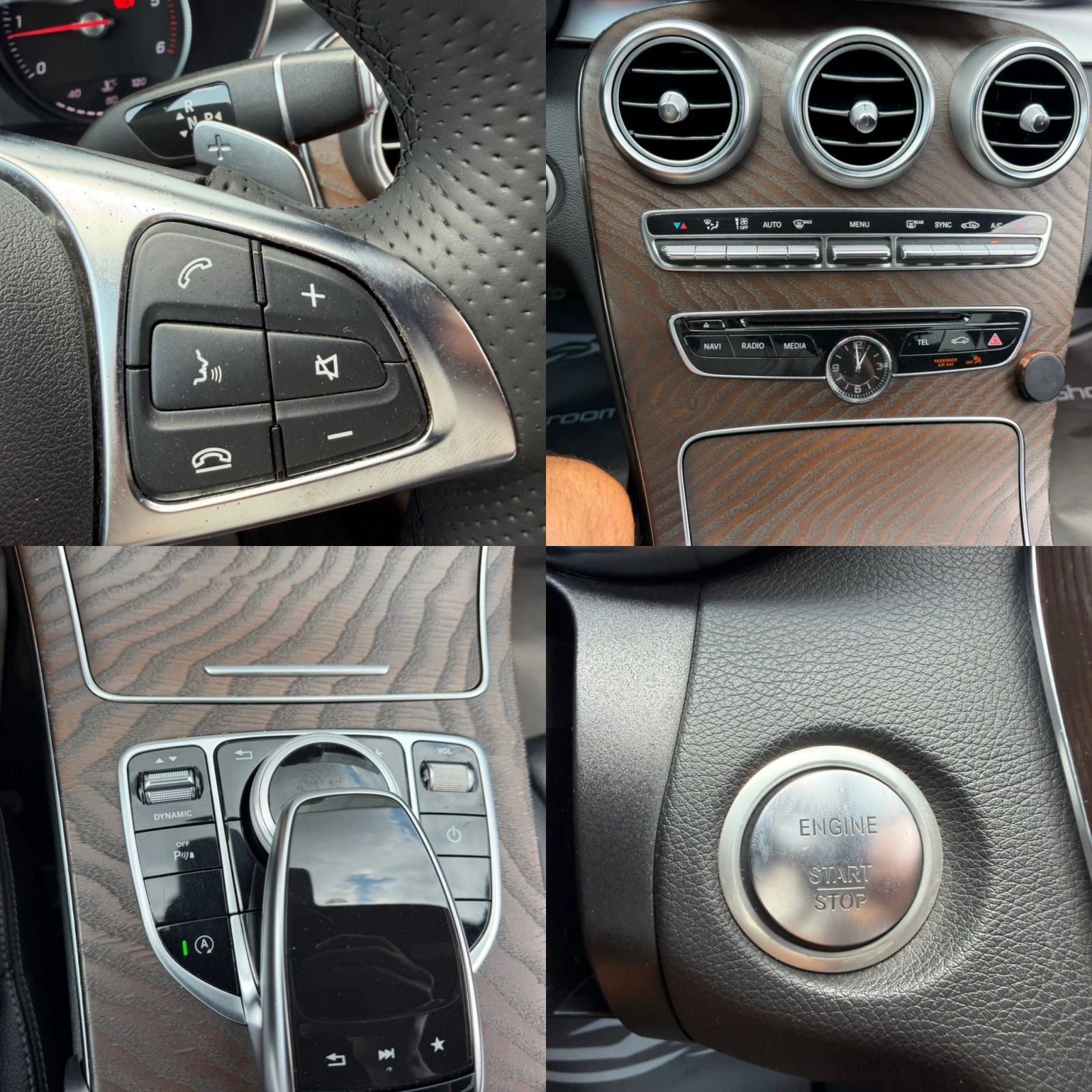 Mercedes-Benz C 250 AMG-4MATIC-ДИСТРОНИК-KEY-GO-ПОДГРЕВ-BURMASTER-ЕЛ.Б, снимка 13 - Автомобили и джипове - 55595752