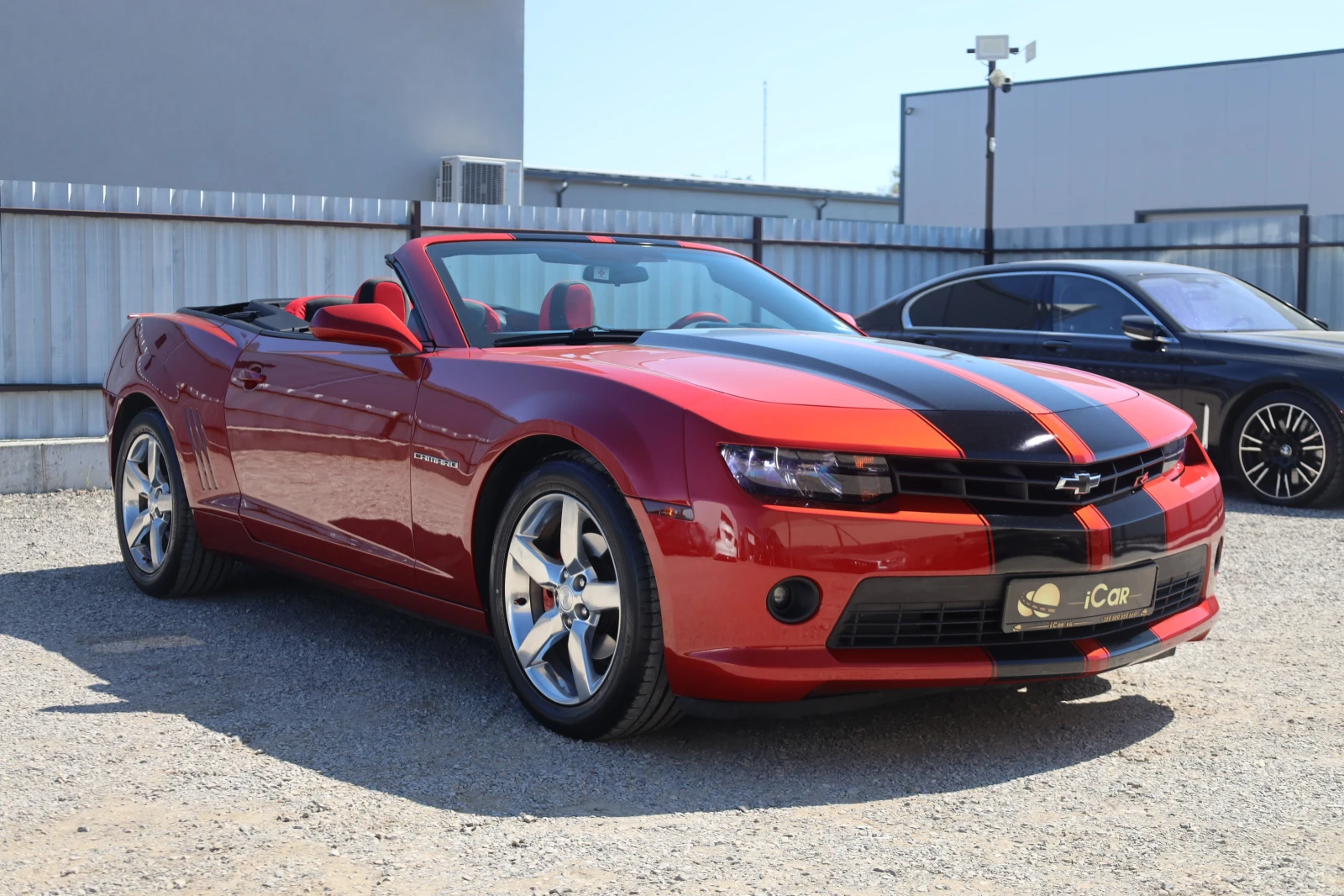 Chevrolet Camaro 3.6i V6 Cabrio KAM Navi Rot TeilLeder 19Zoll #iCar, снимка 4 - Автомобили и джипове - 55752943