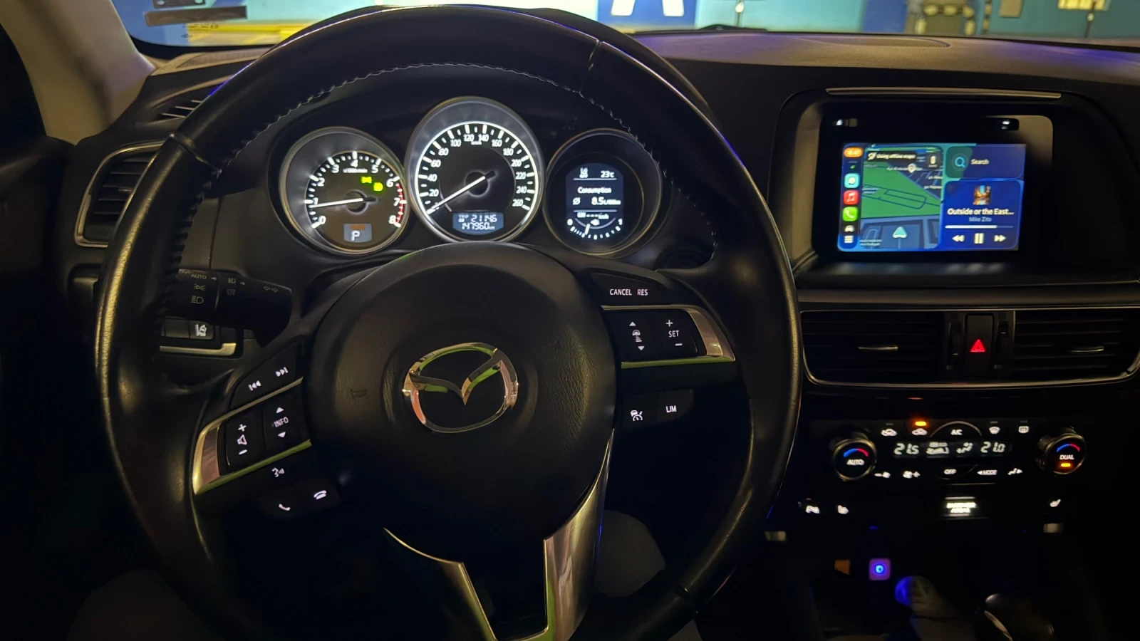 Mazda CX-5 2.5 192hp Ultimate AWD CarPlay Каско до 04.2027г., снимка 6 - Автомобили и джипове - 54384403