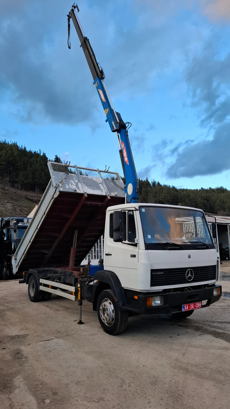 Mercedes-Benz 1114 Самосвал с кран, снимка 2 - Камиони - 53576715