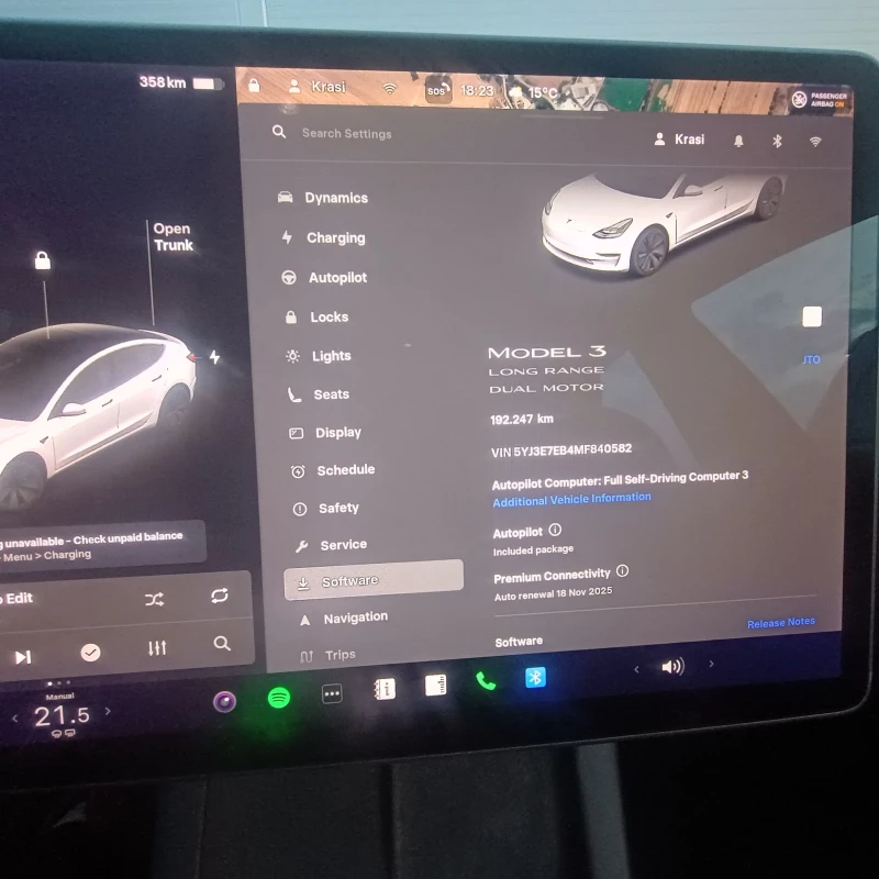 Tesla Model 3 Long range , facelift , CCS европейска 4х4, снимка 12 - Автомобили и джипове - 52136001