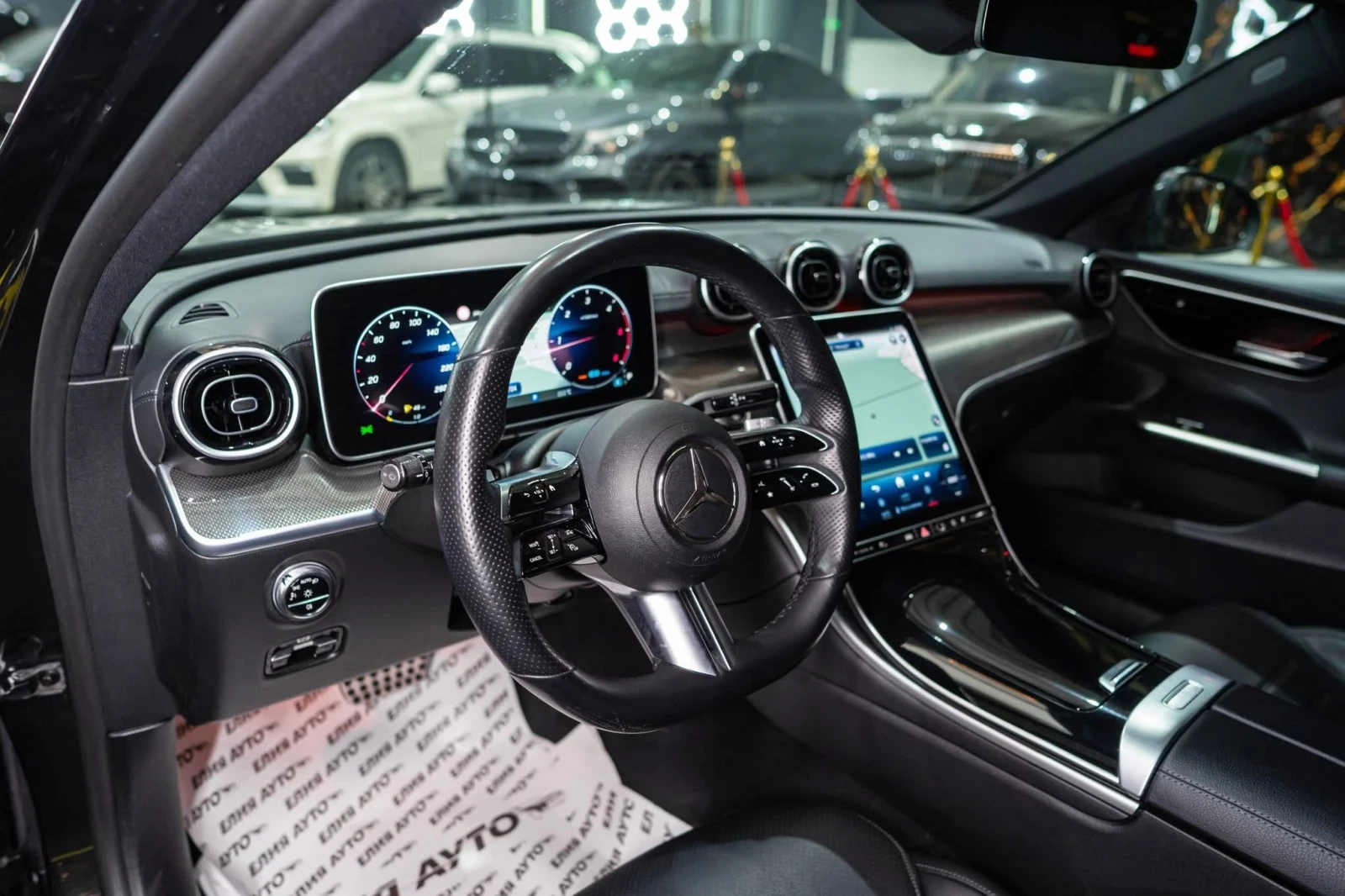 Mercedes-Benz C 220 D FULL AMG LINE LED DIGITAL 360 ЛИЗИНГ 100%, снимка 12 - Автомобили и джипове - 54029450