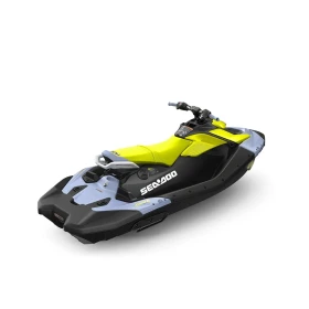 Джет Bombardier Sea Doo 2024 Spark 3up Trixx 90 Vapor Blue / Neon Yellow, снимка 3 - Воден транспорт - 48117210