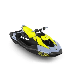 Джет Bombardier Sea Doo 2024 Spark 3up Trixx 90 Vapor Blue / Neon Yellow, снимка 1 - Воден транспорт - 48117210