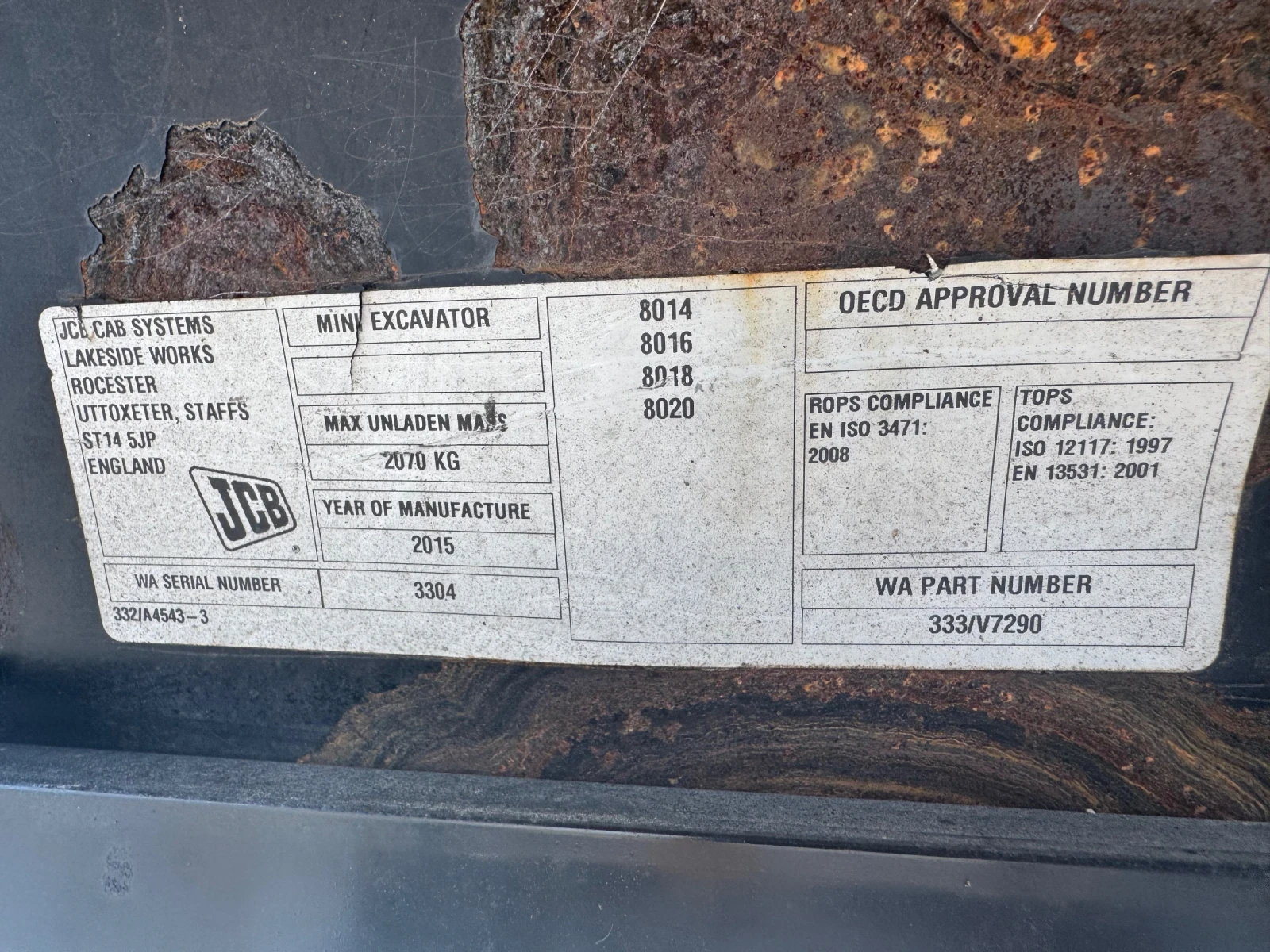 Багер JCB 8018CTS 1800 КГ - изображение 10