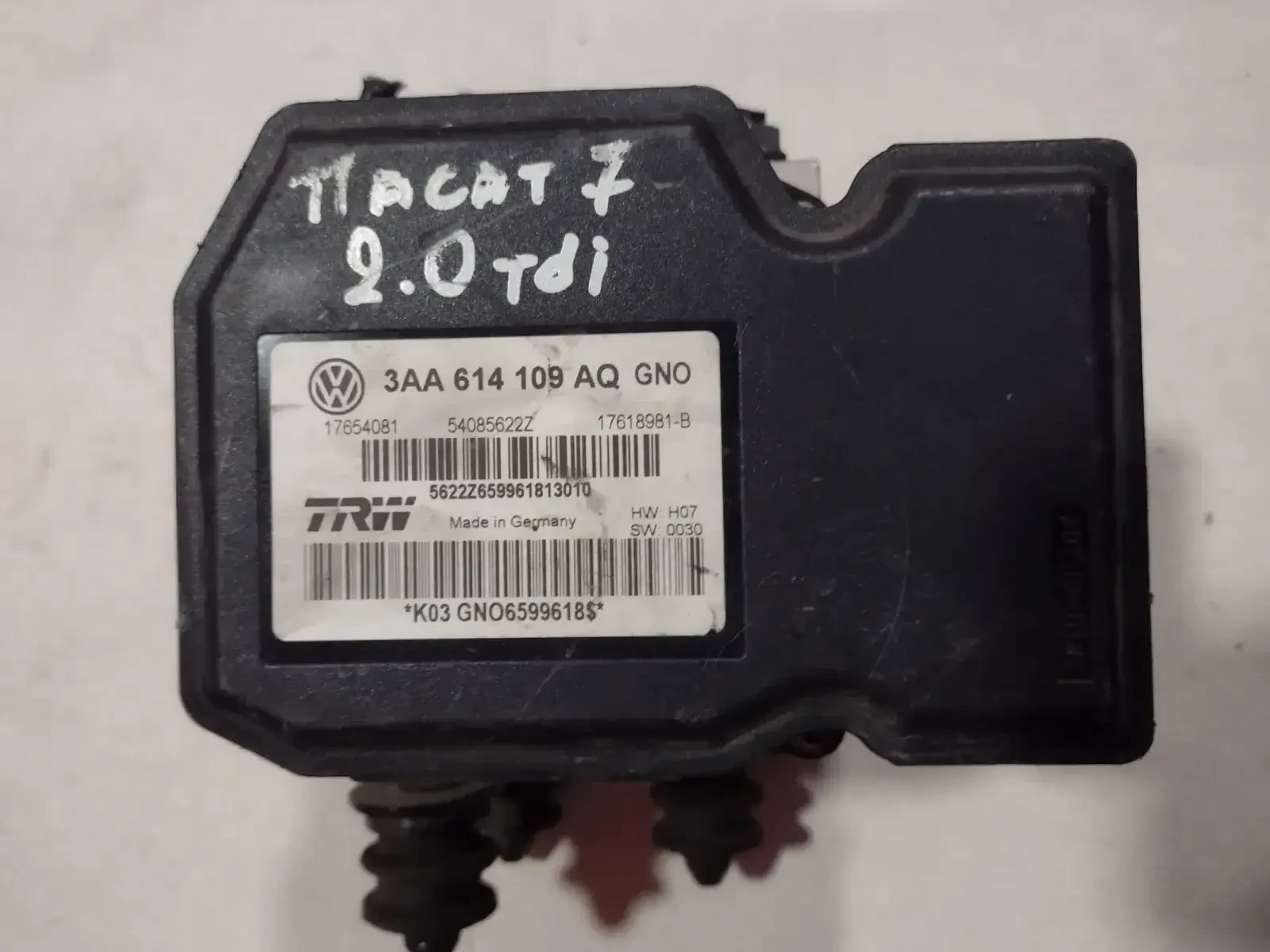 3AA 614 109 AQ  3AA614109AQ  ABS  �����  VW PASSAT B7 2.0 TDI 17654081  14176990211 | Mobile.bg � ����������� 2