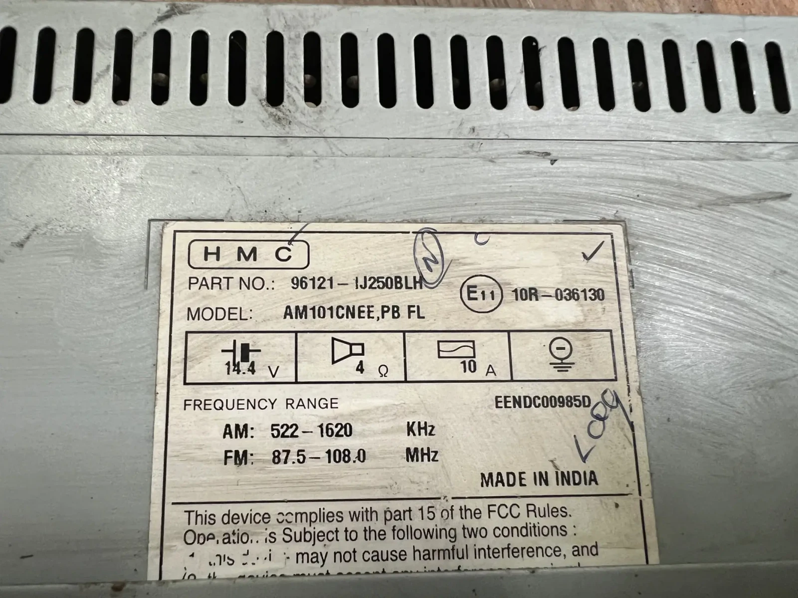 96121-1J250  CD HYUNAI I 20 2012-2014 96121-1J250 | Mobile.bg   3