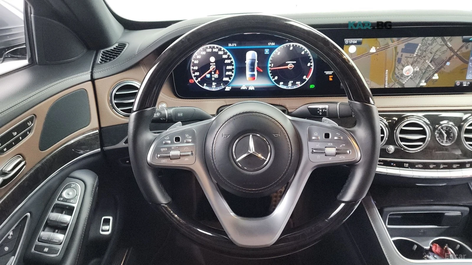 Mercedes-Benz S 350 4MATIC* AMG* КОЖА* ПОДГРЕВ* ОБДУХВ* BURMASTER* PAN, снимка 13 - Автомобили и джипове - 55417159