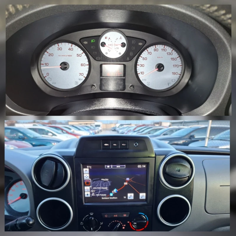Citroen Berlingo 1.6i/НАВИ/ПАНОРАМА/ПАРКТРОН/ЛЕД/160000км/EUR6, снимка 10 - Автомобили и джипове - 52819192
