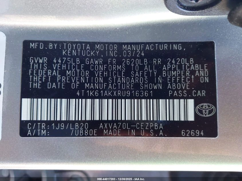 Toyota Camry 2.5l Xse - изображение 9