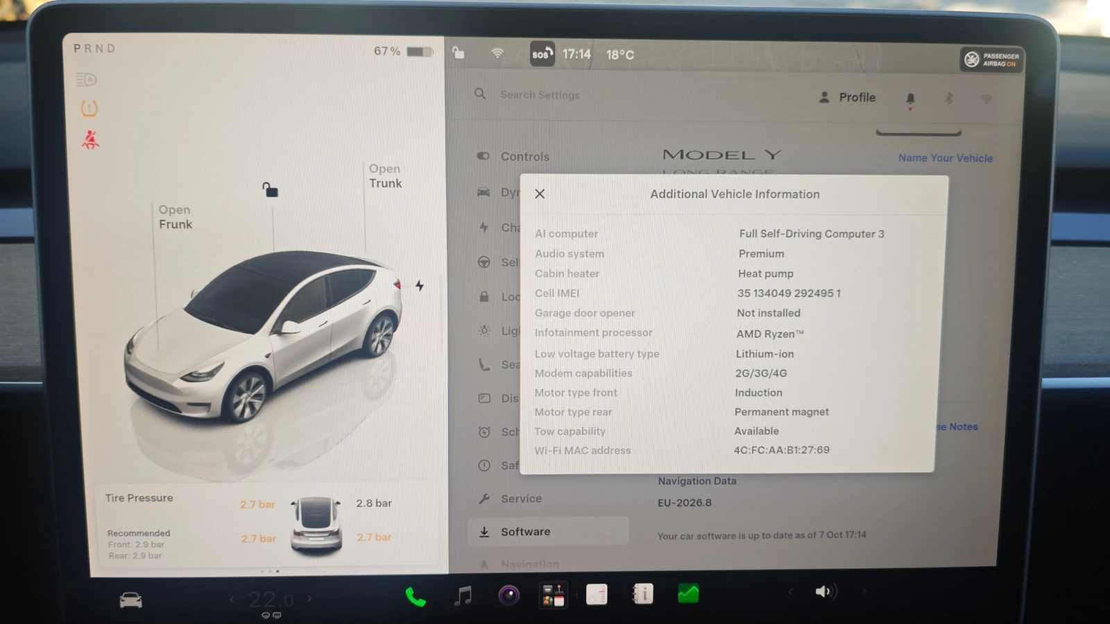 Tesla Model Y Long Range AWD, снимка 17 - Автомобили и джипове - 56160192