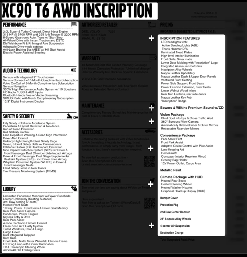 Volvo Xc90 T6 AWD + Inscription + AIR + B&W + Max, снимка 17 - Автомобили и джипове - 52879866