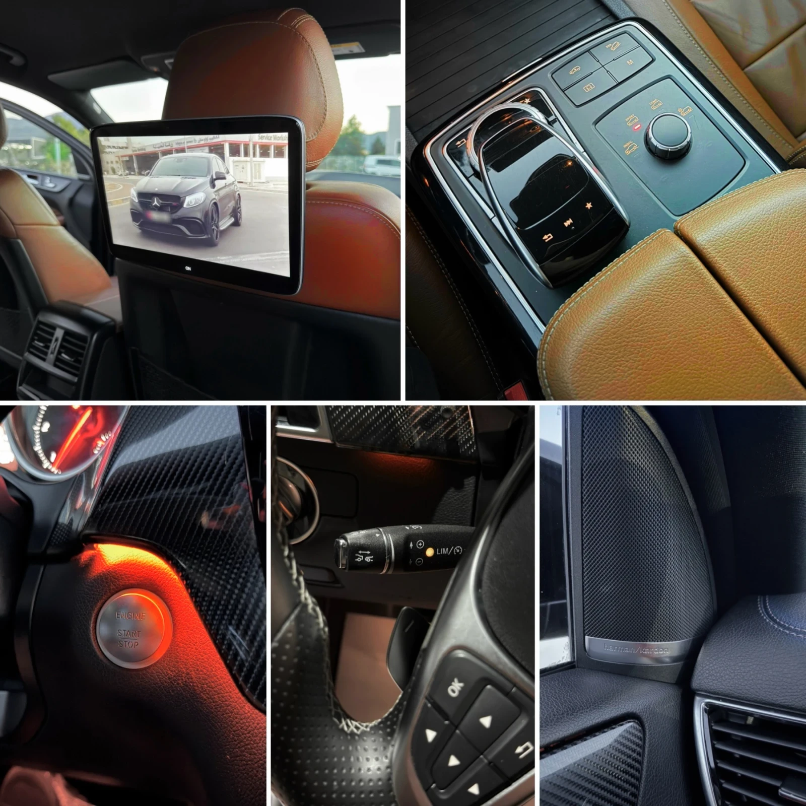 Mercedes-Benz GLE 350 6.3 AMG/ 9G/ NIGHT EDITION/ 3xTV/ CARBON/ 4MATIC/, снимка 11 - Автомобили и джипове - 55772078