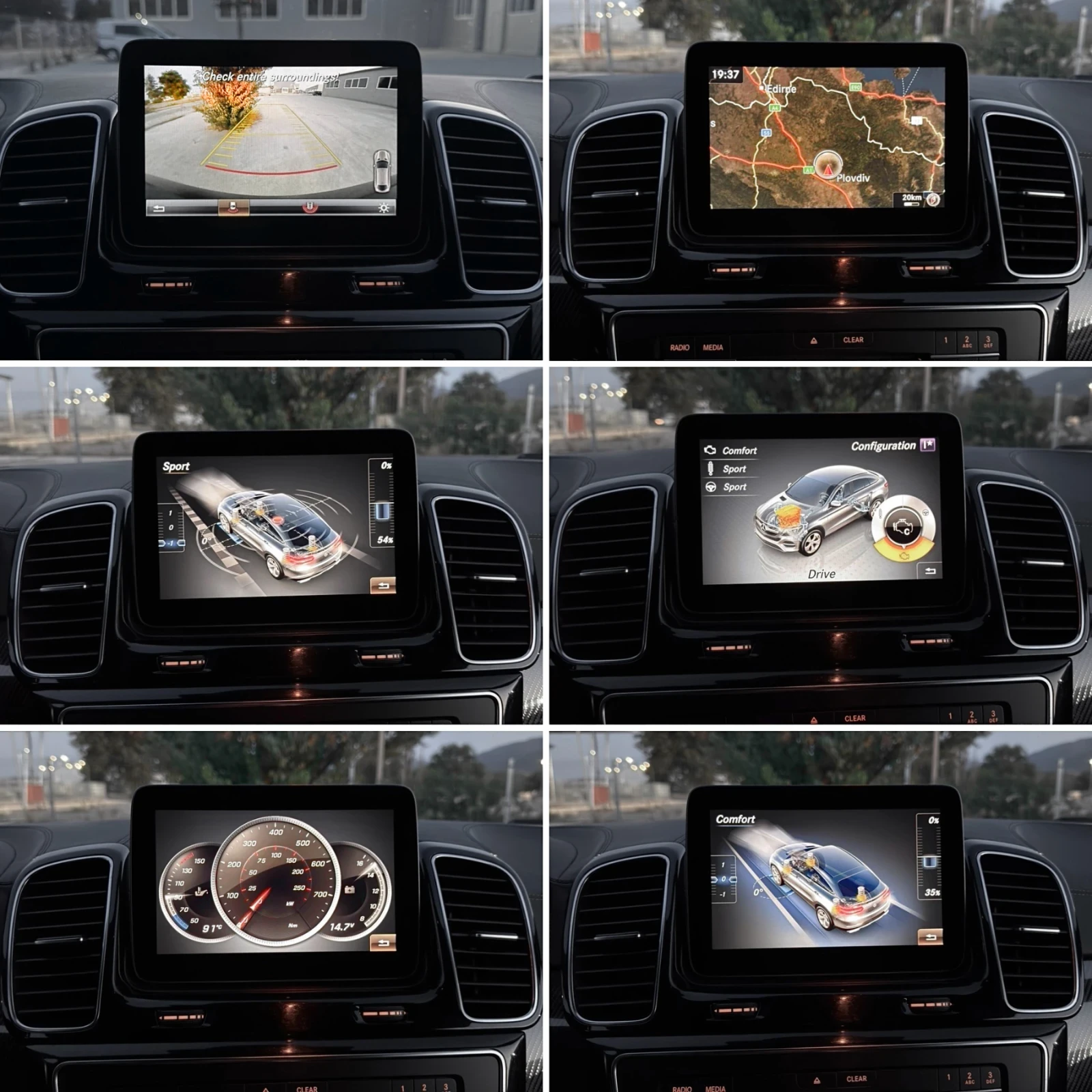 Mercedes-Benz GLE 350 6.3 AMG/ 9G/ NIGHT EDITION/ 3xTV/ CARBON/ 4MATIC/, снимка 13 - Автомобили и джипове - 55772078