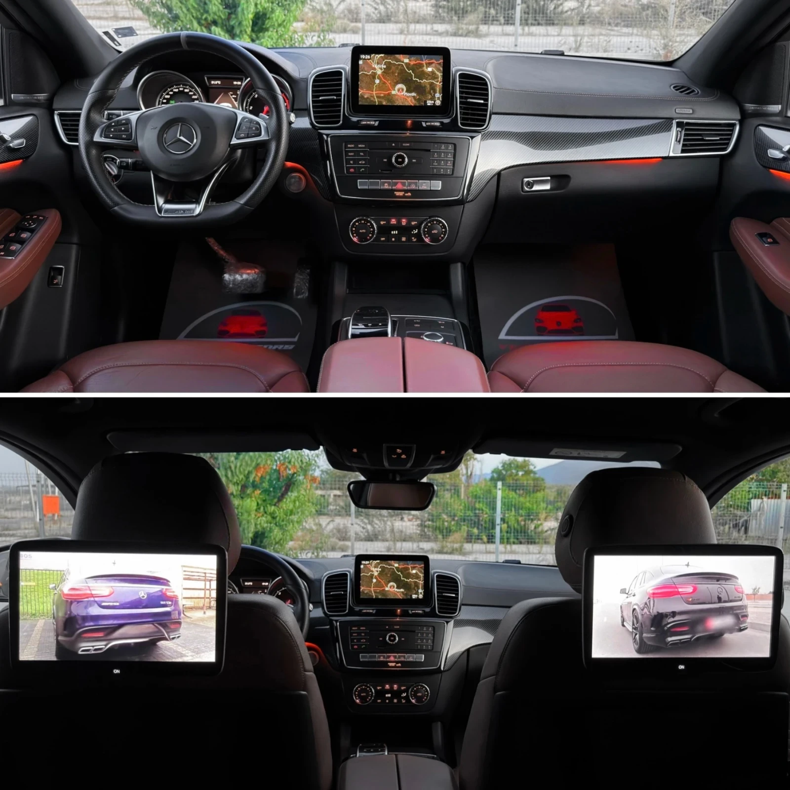 Mercedes-Benz GLE 350 6.3 AMG/ 9G/ NIGHT EDITION/ 3xTV/ CARBON/ 4MATIC/, снимка 7 - Автомобили и джипове - 55772078