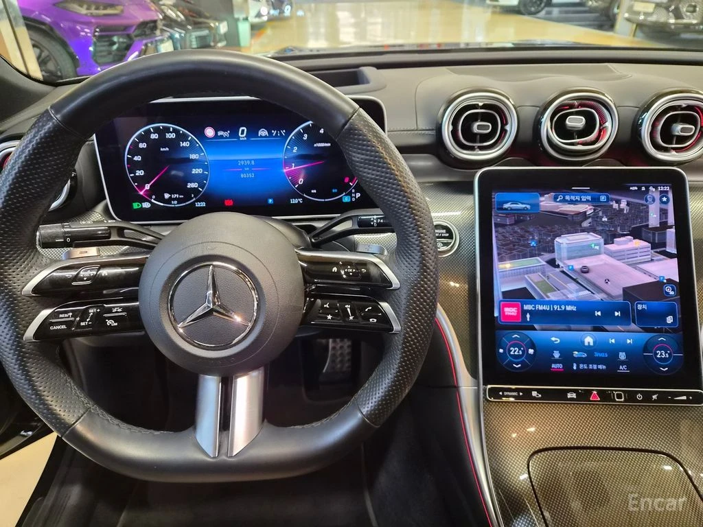 Mercedes-Benz C 300 4MATIC* AMG* BURMESTER* CARBON* HEAD-UP* 360 CAM* , снимка 9 - Автомобили и джипове - 54782936