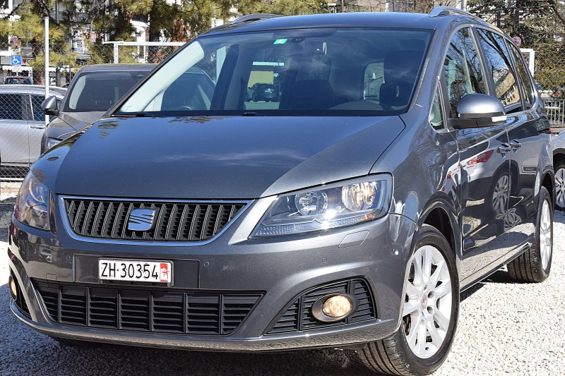 Seat Alhambra 1.4ШВЕЙЦАРИЯ/LUX/САМОПАРКИРАНЕ/НАВИ/БЛУТУТ/ТЕМПОМА, снимка 1 - Автомобили и джипове - 49425489