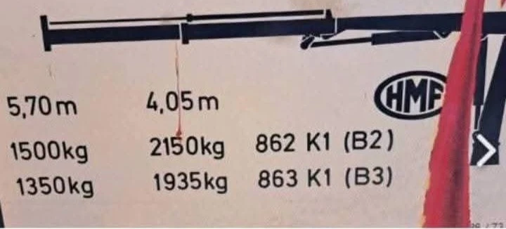 Mercedes-Benz 1017  Кран HMF 863  K1 5.7метра, снимка 8 - Камиони - 53183217