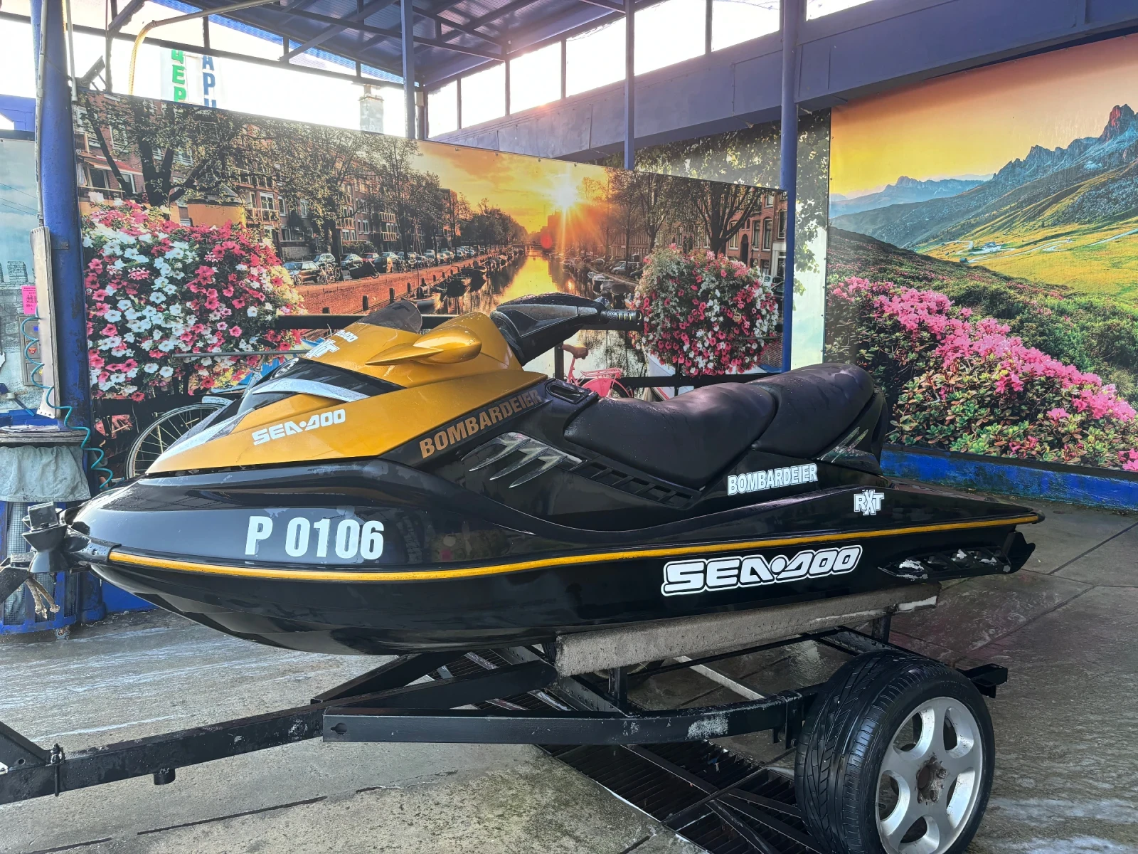 Джет Bombardier Sea Doo RXT 215 с колесар - изображение 3