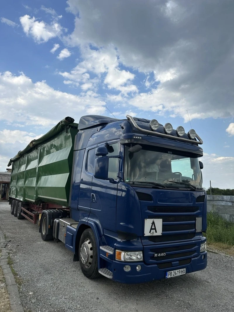 Scania R 440 ВЛЕКАЧ+ ГОНДОЛА ЗА СКРАП , снимка 1 - Камиони - 48022181