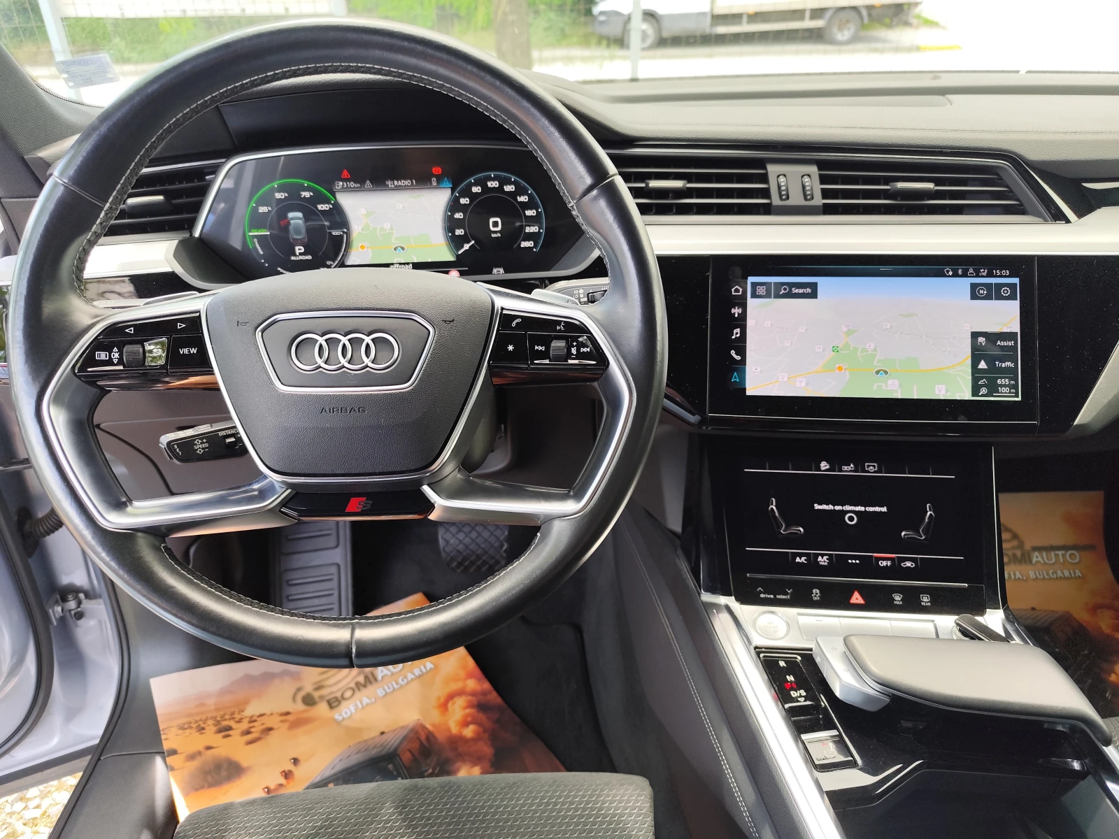 Audi E-Tron 55* CAMERA 360* QUATTRO* NAVI* ABTOMAT* S-LINE, снимка 8 - Автомобили и джипове - 54820624